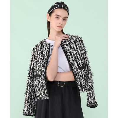＜ANAYI＞モノトーンチェックツイード　ジャケット