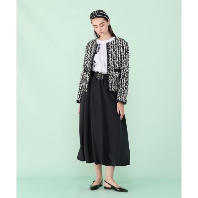 【セットアップ対応商品】モノトーンチェックツイード　ジャケット