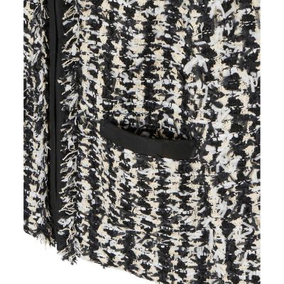【セットアップ対応商品】モノトーンチェックツイード　ジャケット