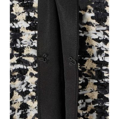 【セットアップ対応商品】モノトーンチェックツイード　ジャケット