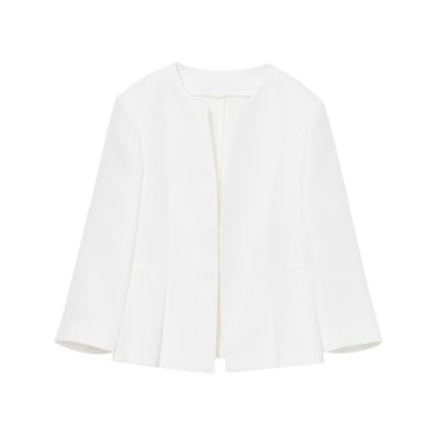 【送料無料】【セットアップ対応商品】バスケットツイードペプラム　ジャケット