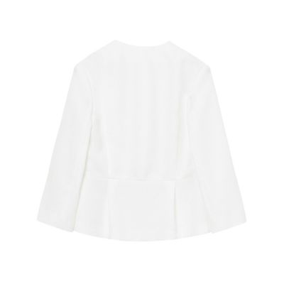 【送料無料】【セットアップ対応商品】バスケットツイードペプラム　ジャケット