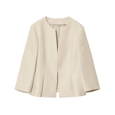 【送料無料】【セットアップ対応商品】バスケットツイードペプラム　ジャケット