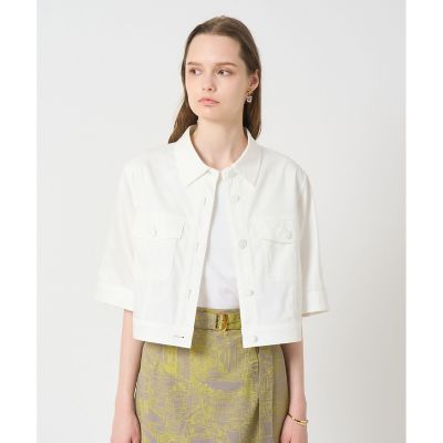 セットアップ対応商品】スラブデニムライク5分袖ブルゾン | ANAYI