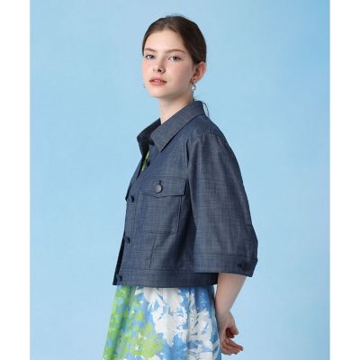 セットアップ対応商品】スラブデニムライク5分袖ブルゾン | ANAYI