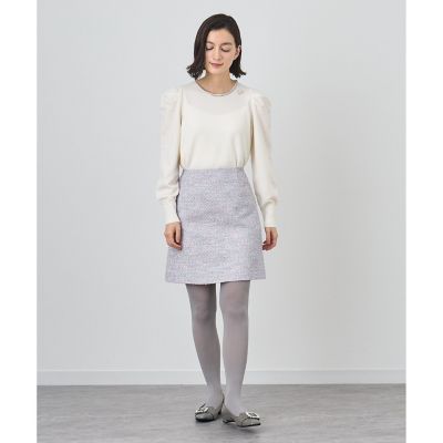 【セットアップ対応商品】メタルシャギーツイードミニ　スカート