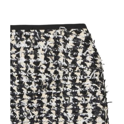 セットアップ対応商品】モノトーンチェックツイードミニ スカート