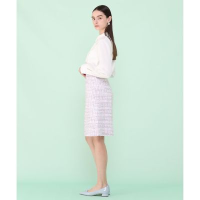 パステルツイード台形スカート