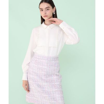 パステルツイード台形スカート