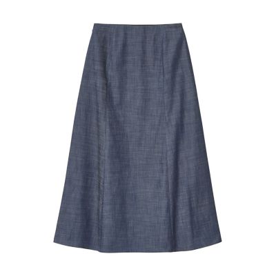 【セットアップ対応商品】スラブデニムライクアシメ釦スカート