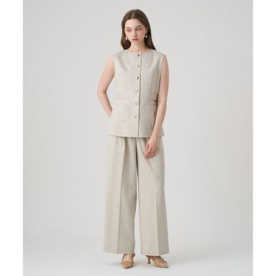 【セットアップ対応商品】オックスストレッチポケットワイドパンツ