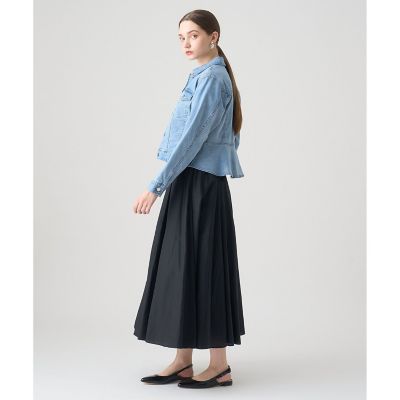 ストレッチデニムペプラムジャケット