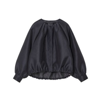 ハードオーガンジーノーカラーブルゾン