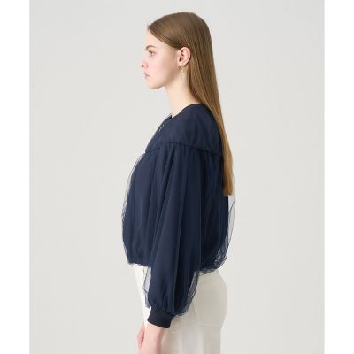 楽天市場】【SALE／40%OFF】チュールレイヤードギャザーブルゾン