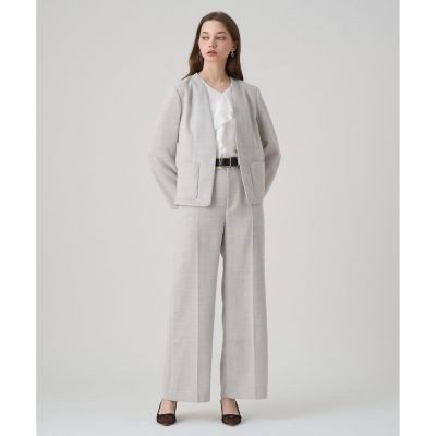 24年♡美品✨アナイ カラミコットンブルゾン ノーカラー ホワイト 36 アウター|NEW ARRIVAL|ANAYI OFFICIAL ONLINE STORE｜アナイ 公式サイト