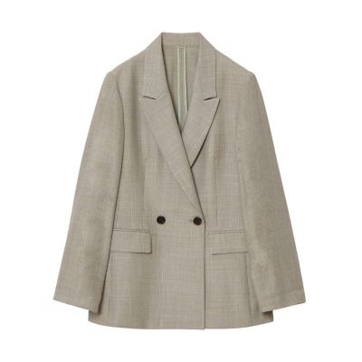 【セットアップ対応商品】麻調スラブドビーダブル　ジャケット