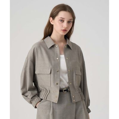 ANAYI/アナイ 麻調スラブドビーステンブルゾン