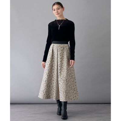 ANAYI ポリエステルストレッチタック スカート 36 ANAYI ポリエステルストレッチタック スカート 36