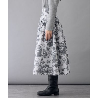 ANAYI スノー トワルドジュイ 切替え スカート ライトグレー スノートワルドジュイ切替え スカート | ANAYI/アナイ | 三越