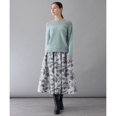 ANAYI スノー トワルドジュイ 切替え スカート ライトグレー スノートワルドジュイ切替え スカート | ANAYI/アナイ | 三越