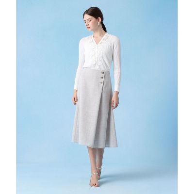 【極美品】ANAYI　25ss　カラミリネンライクアシメタックスカート セットアップ対応商品】カラミリネンライクアシメタックスカート