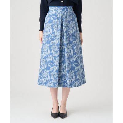 極美品⭐️23SS アナイ アネモネフラワーモチーフ スカート ネイビー 36 極美品⭐️23SS アナイ アネモネフラワーモチーフ スカート