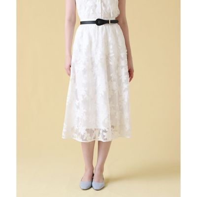 ＜ANAYI＞【セットアップ対応商品】メッシュフラワーフレア　スカート