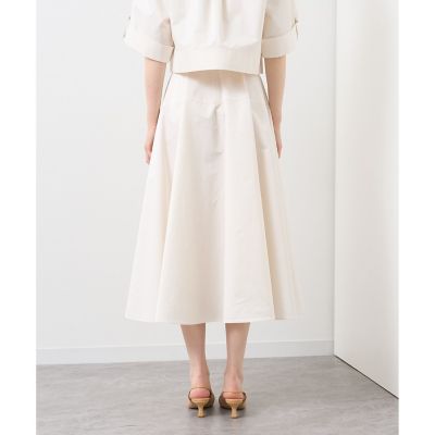ANAYI フレアスカート ホワイト セットアップ対応商品】メッシュフラワーフレア スカート|ANAYI
