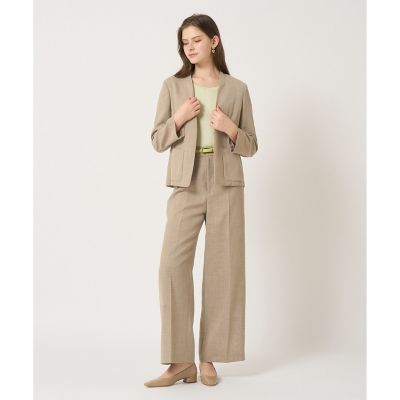 【セットアップ対応商品】カラミリネンライクワイドパンツ