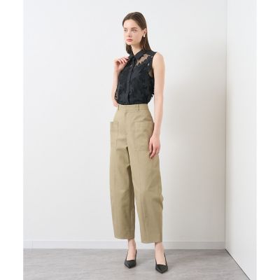 チノポケット付きバレルパンツ