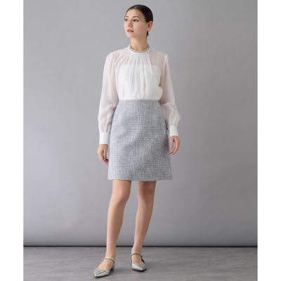 シルキーオーガンジービジュー　ブラウス