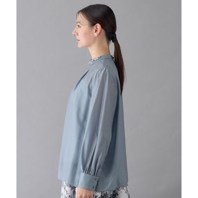 シルキーオーガンジービジュー　ブラウス