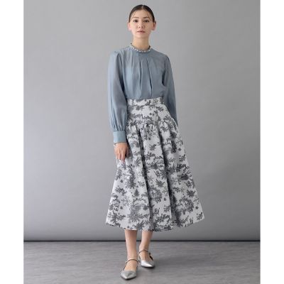 シルキーオーガンジービジュー　ブラウス
