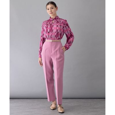 【セットアップ対応商品】アイシクルプリントカシュクールネック　ブラウス