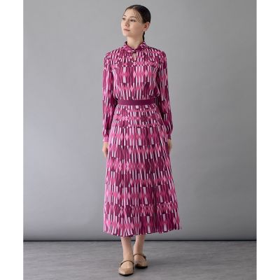 【セットアップ対応商品】アイシクルプリントカシュクールネック　ブラウス