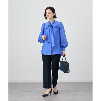 定価2.5万　ANAYI アナイ　オーガンジーボウタイブラウス　ブラック　38 定価2.5万 ANAYI アナイ オーガンジーボウタイブラウス ブラック