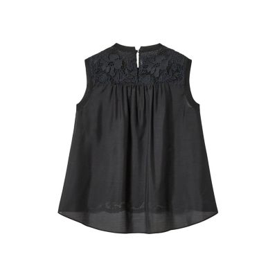 ケミカルレースフレアブラウス