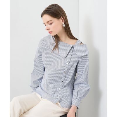 ANAYI/アナイ ストレッチブロードアシメ ブラウス