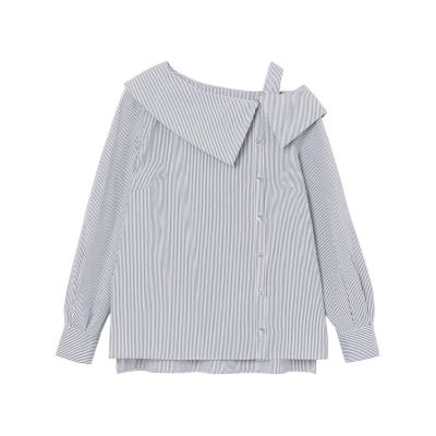 ストレッチブロードアシメ　ブラウス