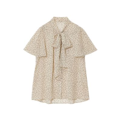 ドットシフォンボウタイ　ブラウス