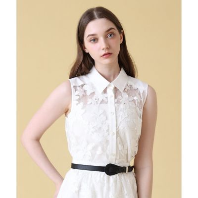 セットアップ対応商品】メッシュフラワーシャツ ブラウス | ANAYI 