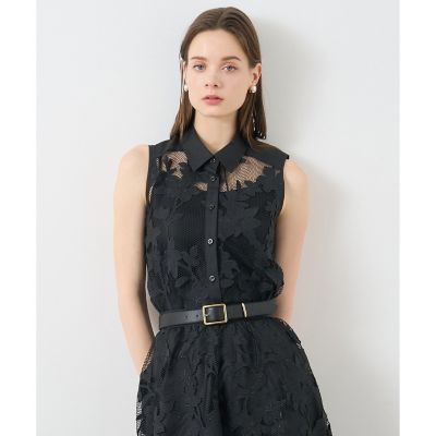 ANAYI/アナイ 【セットアップ対応商品】メッシュフラワーシャツ ブラウス