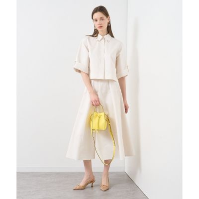 新品タグ付き✨アナイ 25SS ツイルクロップドシャツ 光沢 メタル釦 M 濃紺 セットアップ対応商品】ツイルクロップドシャツ | ANAYI/アナイ | 三越