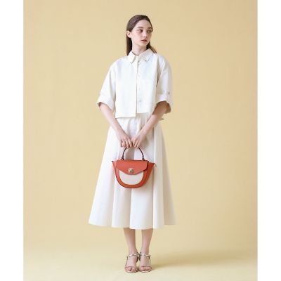 新品タグ付きアナイツイルクロップドシャツ