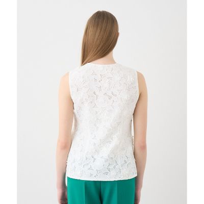 ３Ｄレース刺繍ジレ　ブラウス