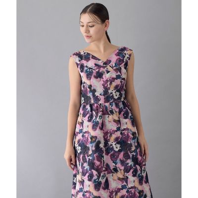 ANAYI/アナイ オーロラジャガードVネック ワンピース