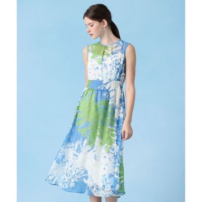 ＜ANAYI＞シャドウフラワーシャーリング　ワンピース
