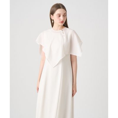 ダブルクロスケープ付きワンピース