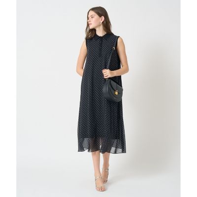 【美品】ANAYI シフォンワンピース 36 美品】アナイ シフォン＋ダブルクロスコンビワンピース36 - メルカリ