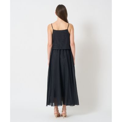 美品【25SS】アナイ　シルクコットンローンキャミ ワンピース　ブラック シルクコットンローンキャミ ワンピース | ANAYI/アナイ | 三越伊勢丹